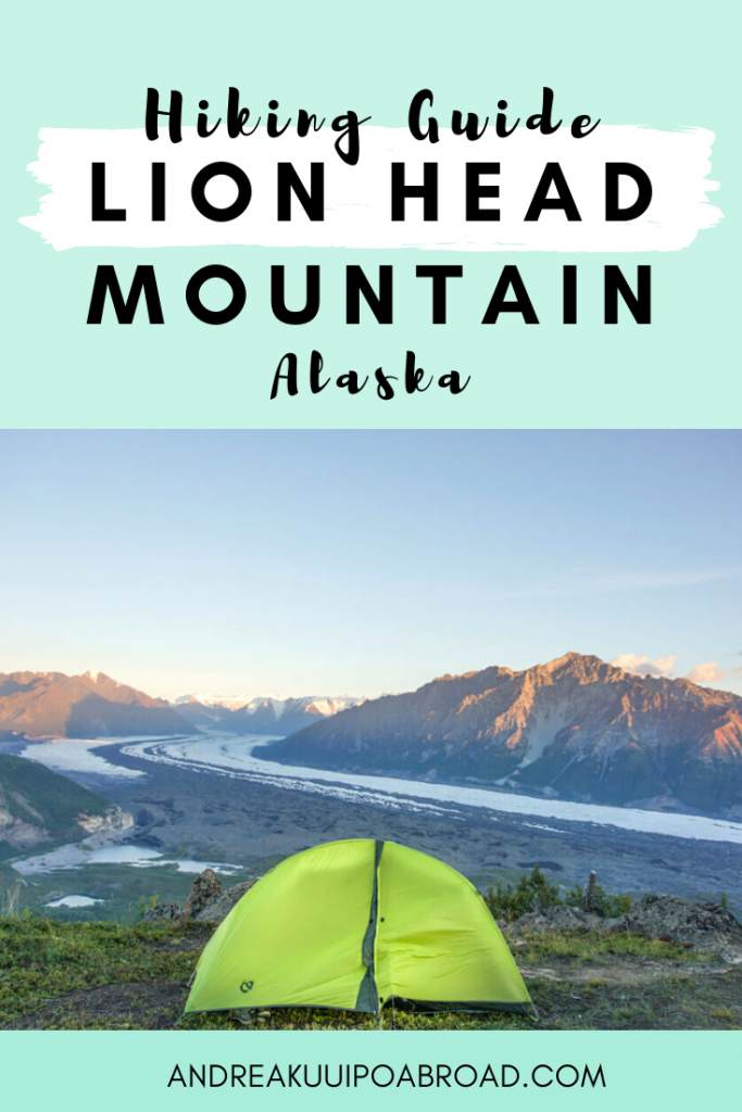 Hike Lions Head Mountain Trail in Alaska. Enjoy incredible views of Matanuska Glacier on this 2.1 mile hike. #alaska #hiking #lionheadmountain #alaskahike