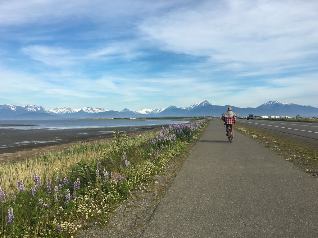 Biking Homer Spit Bike Trail Alaska