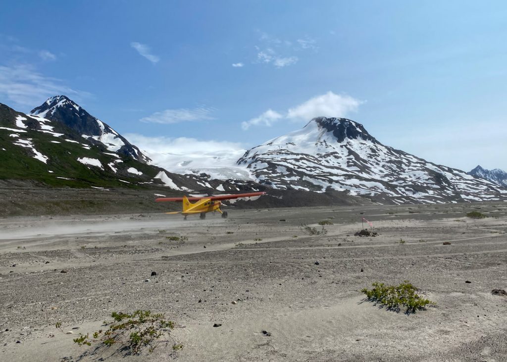 iceberg lake airstrip bush plane