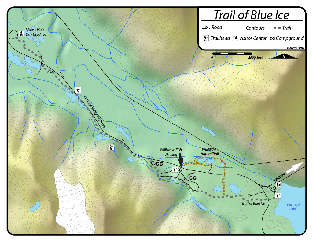 Trail of Blue Ice map