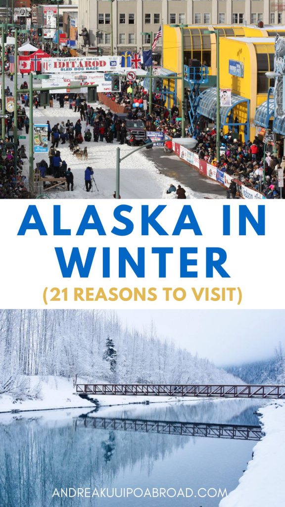 Thinking about traveling to Alaska in winter? There are so many incredible things to do in Alaska during the winter months in October, November, December, January and February, From winter adventures to the Northern Lights (aurora borealis) viewing in Anchorage or Fairbanks, I'm going to share the best reasons to visit Alaska in winter.