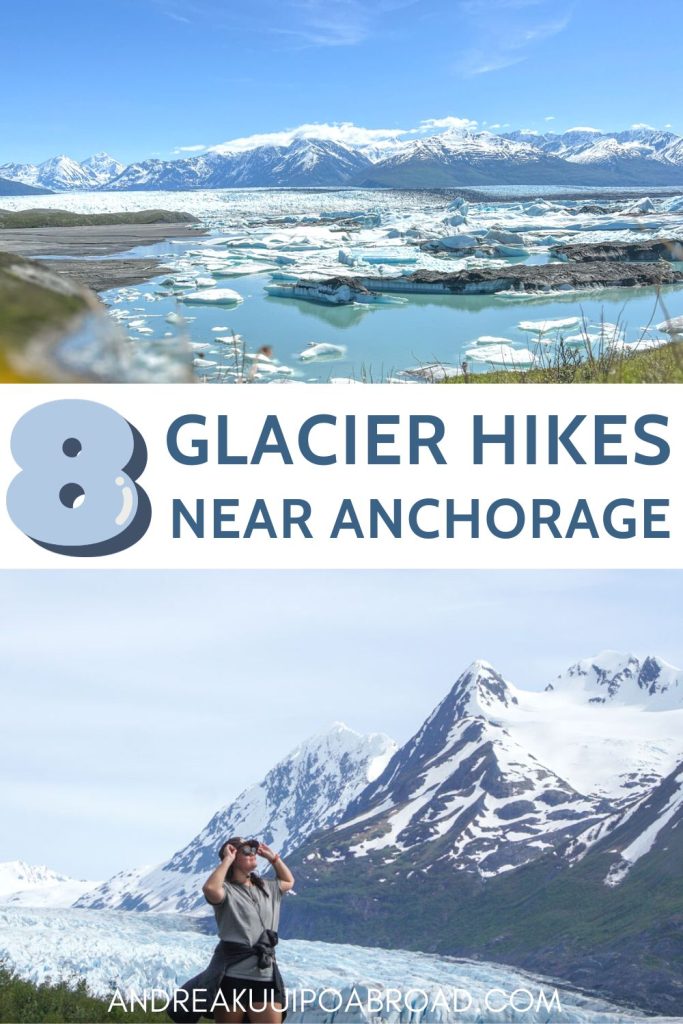 Alaska has over 100,000 glaciers and seeing one should definitely be on your Alaska bucket list. 

The best part about living in Anchorage, which is Alaska's largest city, is that there are a ton of glaciers nearby. All of the glaciers I've listed are within a 3-hour drive from the city.

The glaciers near Anchorage are some of the most accessible and there are a ton of glacier hikes to choose from. 

In this post, I'm going to share 8 glacier hikes near Anchorage.